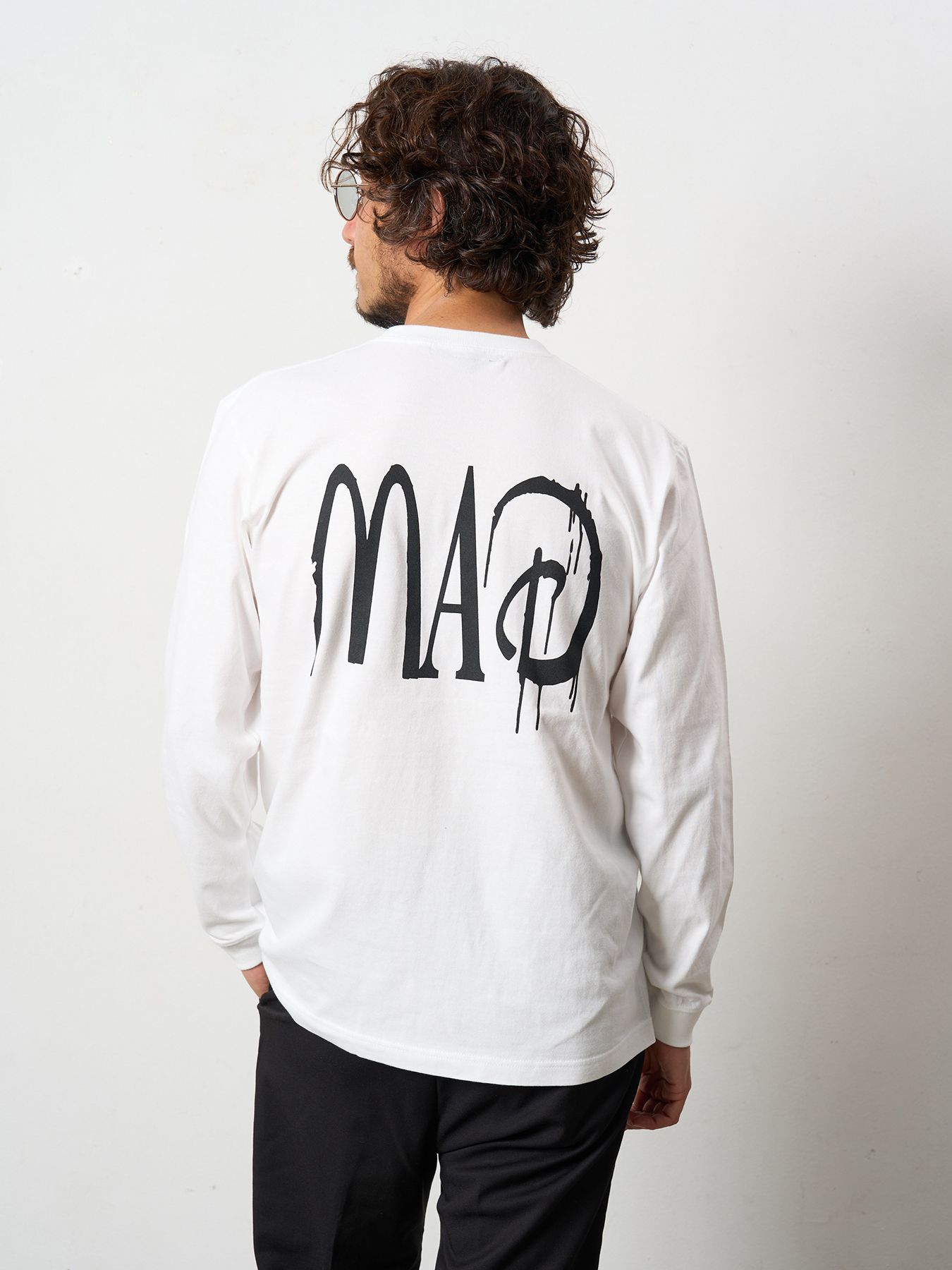 【予約品 5月8日(木) AM10時 締切】 5.6ozコットン天竺 80S QUEEN シークインLS Tシャツ / ホワイト