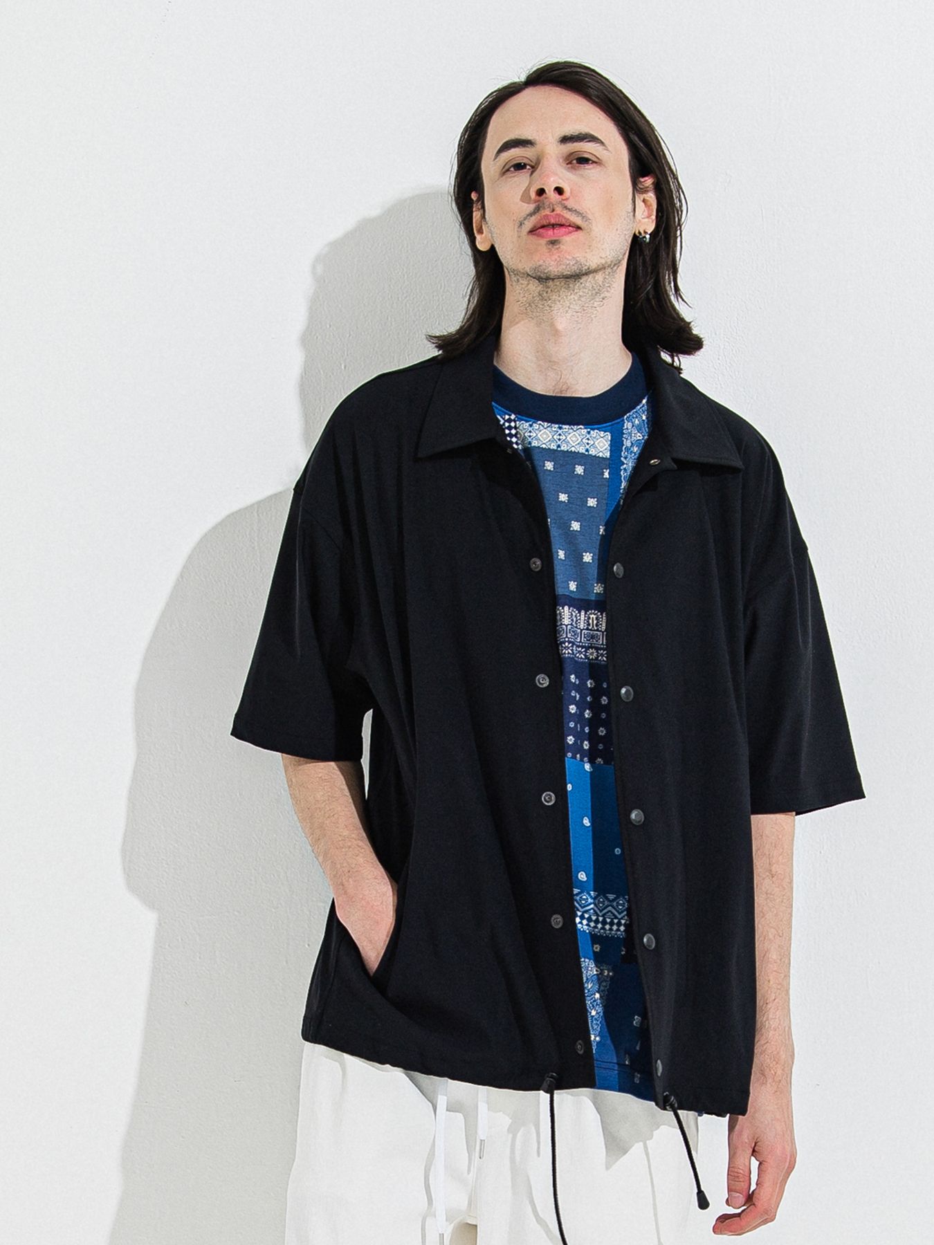 【予約品 】BANDANA OVER TEE / バンダナオーバーサイズTシャツ / ネイビー