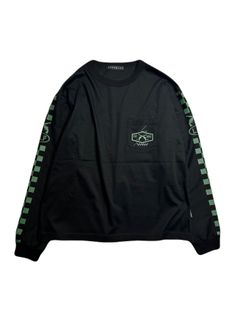 【予約品 8月10日(日) 締切 】CHECKER L/S T / チェッカー ロングスリーブ Tシャツ / ブラック×グリーン