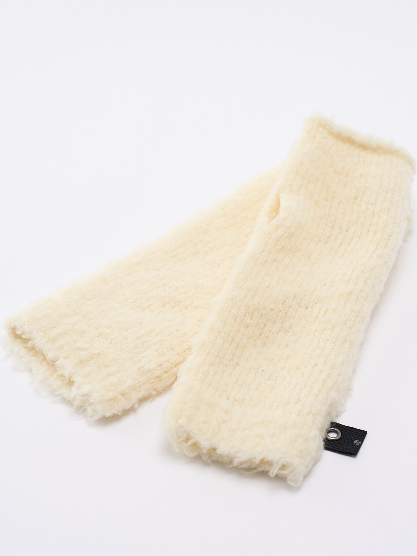 【予約品 4月19日(日) 18時締切】fancy yarn knit hand warmer / ニットハンドウォーマー / ホワイト