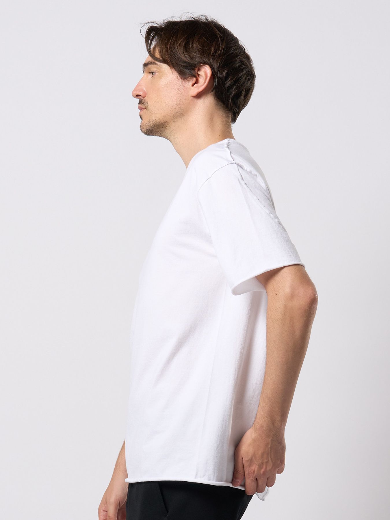 【予約品 9月23日(火) 締切】wide cut-off crew-neck S/S / ワイド カットオフ クルーネック ショートスリーブ / ホワイト