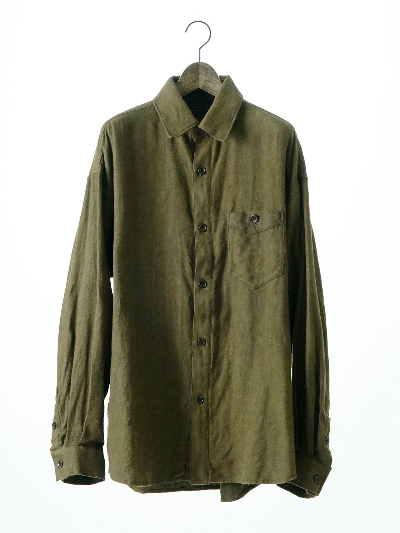 【予約品 5月7日(水)AM10時  締切】Brushlinen / リネンシャツ / オリーブドラブ