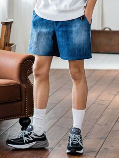 《予約品3月3日18：00締め》 PAT SHORTS / ベルト付きショーツ / デニム