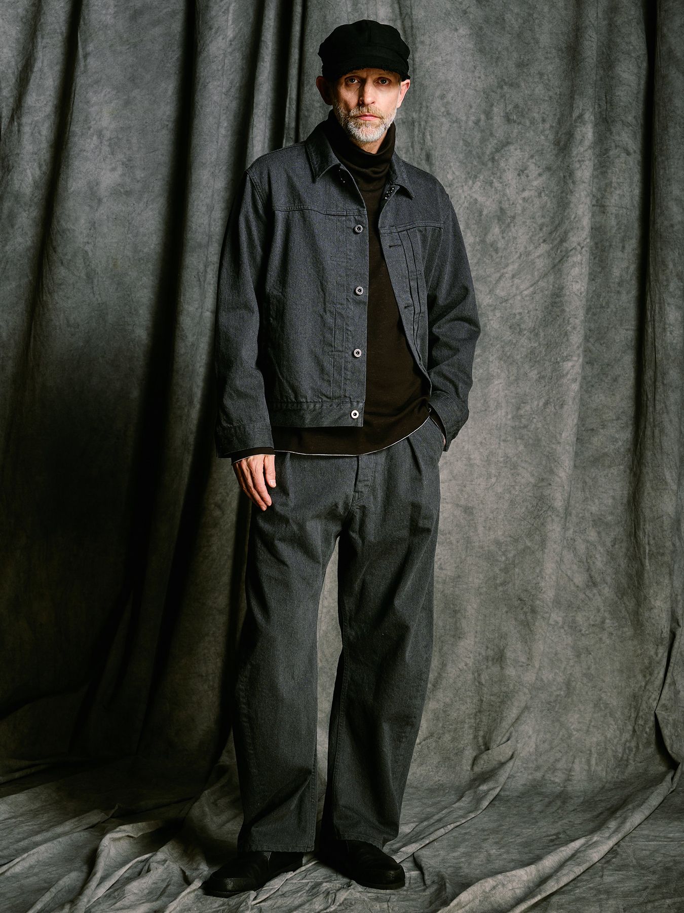 【予約品 4月19日(日) 18時締切】combination slip-on shoes / カーフレザー コンビネーション スリッポン シューズ / ブラック