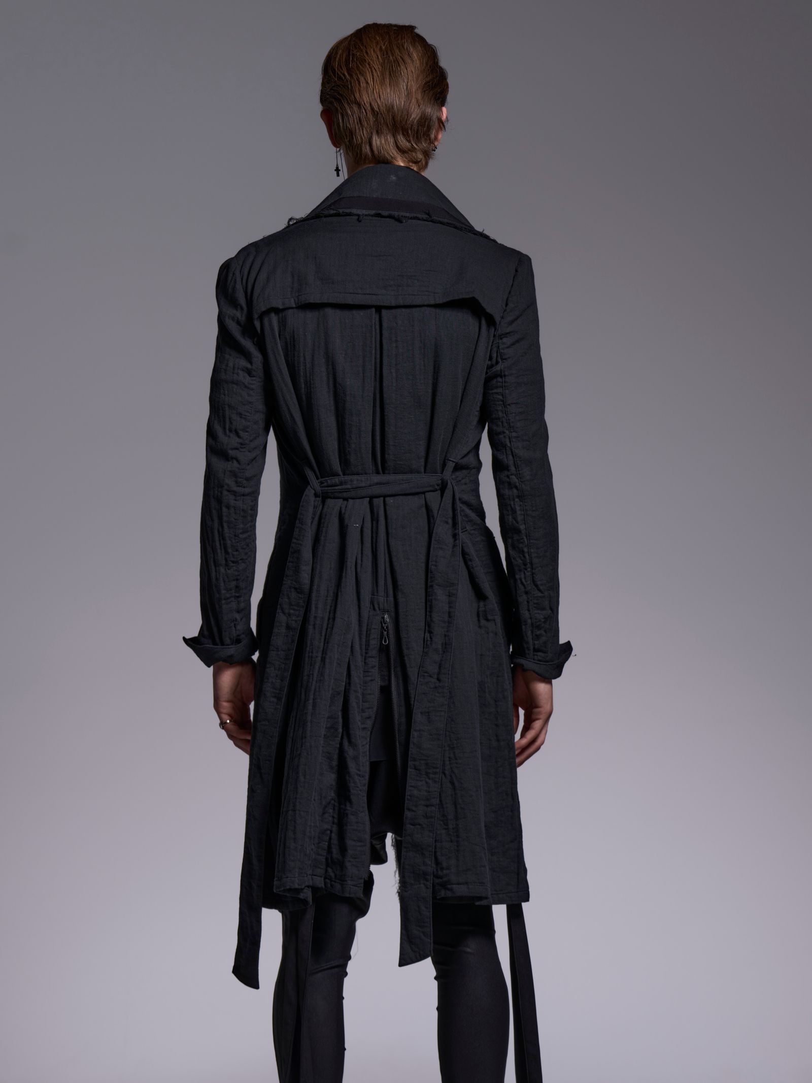 【予約品 1月4日(日) 締切】Gaze Napoleon Coat / ガーゼナポレオンコート / ブラック