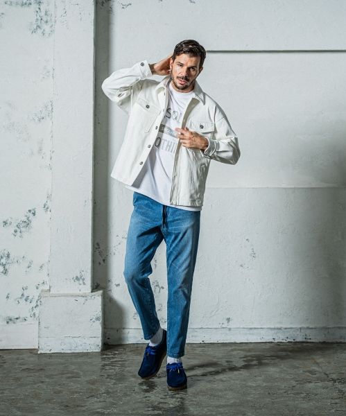 《予約11月17日19時締め》 DENIM JERSEY  OVER CPO  / デニムジャージ / ホワイト