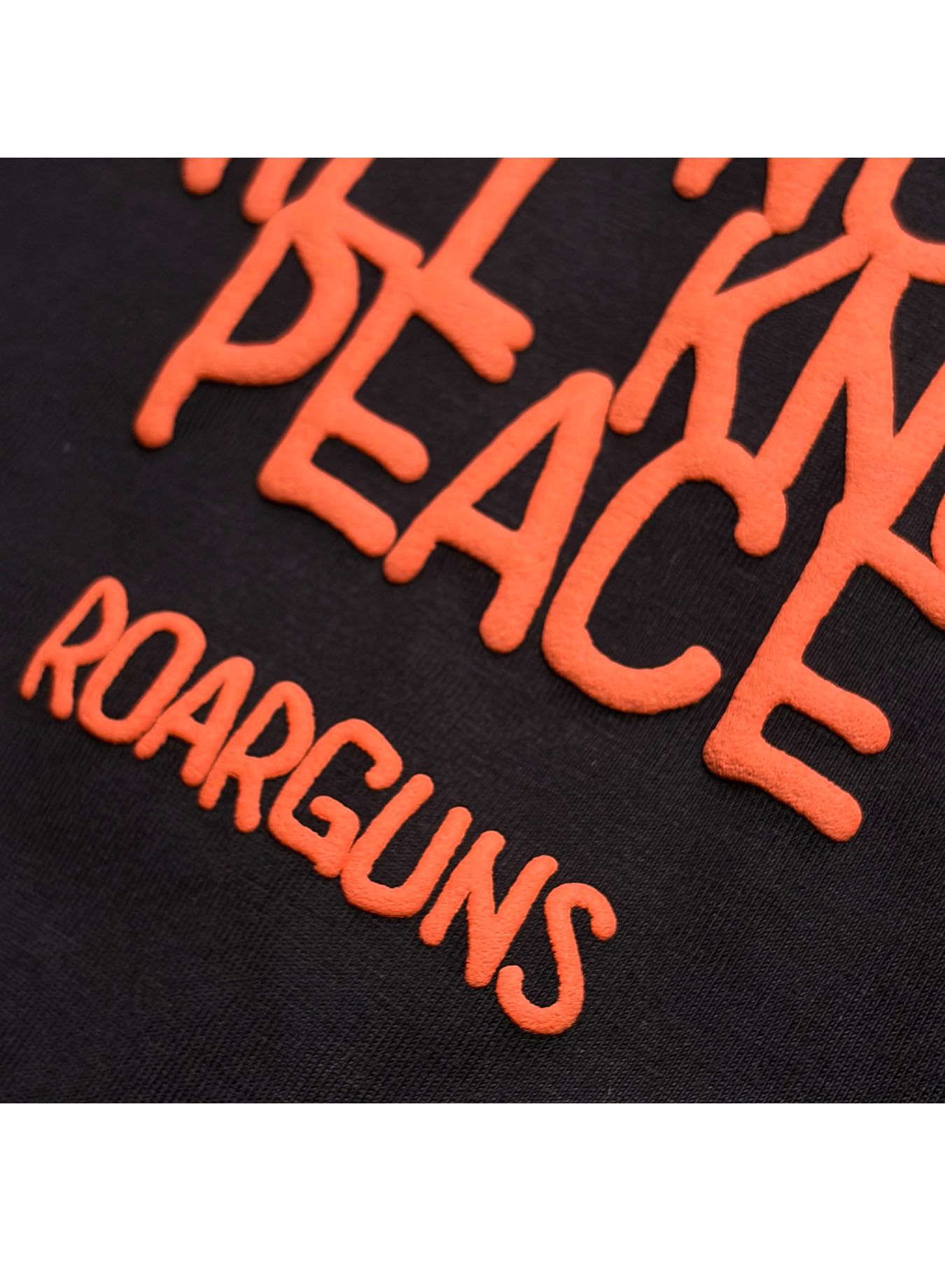 【予約品 3月9日(月) 18:00 締切】ORG/CO S/TEE MESS/SW / メッセージプリント クリスタルクロスガン オーガニックコットン Tシャツ / ブラック