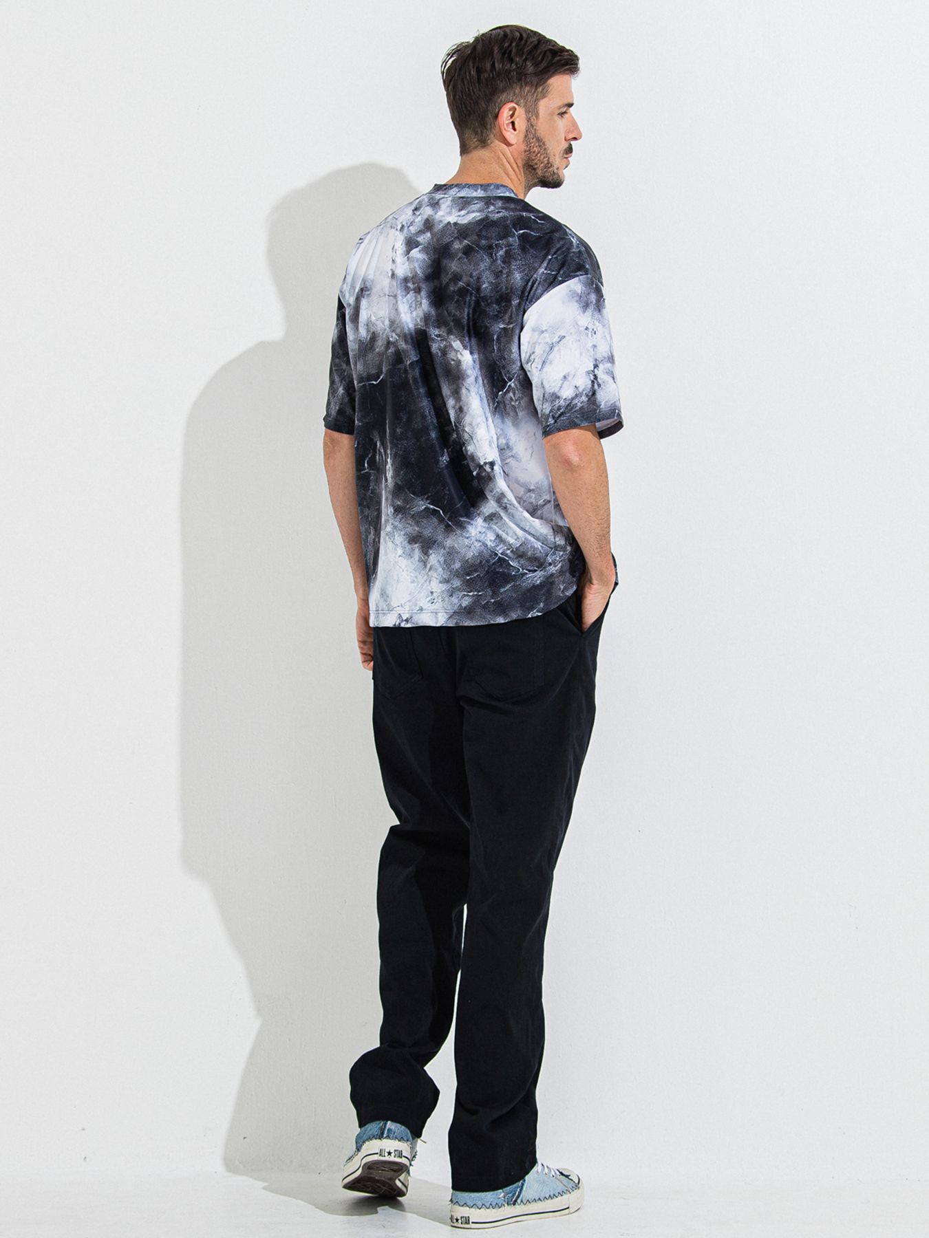 【予約品 】DENIM JERSEY WIDE PT / デニムジャージワイドパンツ / ブラック