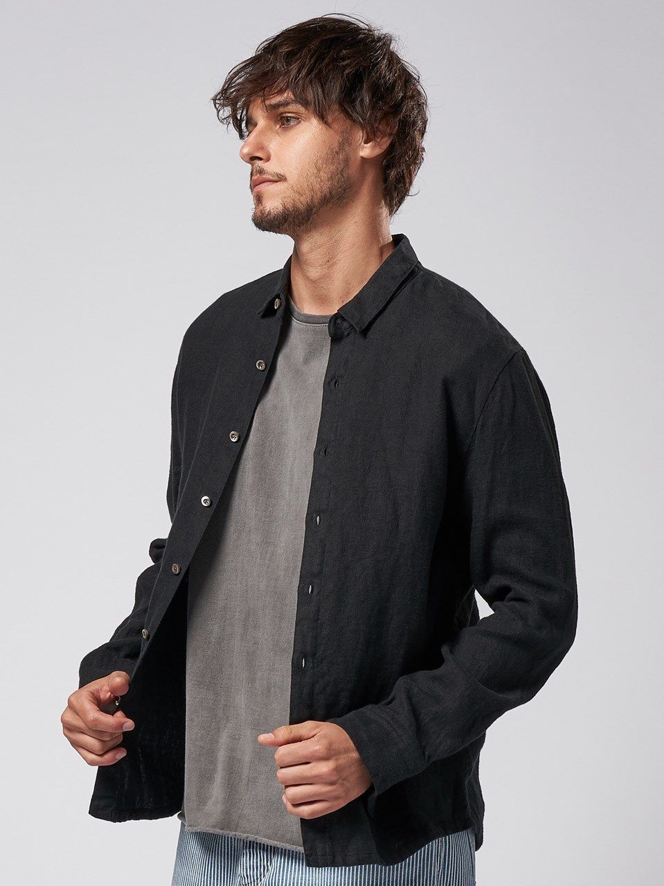 《予約品》 short point collar shirt / カラーシャツ / ブラック