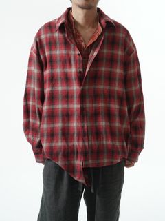 【予約品 5月27日(水) 締切】DOUBLE-SHIRTS / レイヤードシャツ / レッド系