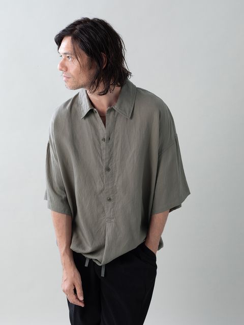 【予約品 5月6日(水) 締切】PLISSE-SHIRTS / ワークシャツ / グレー