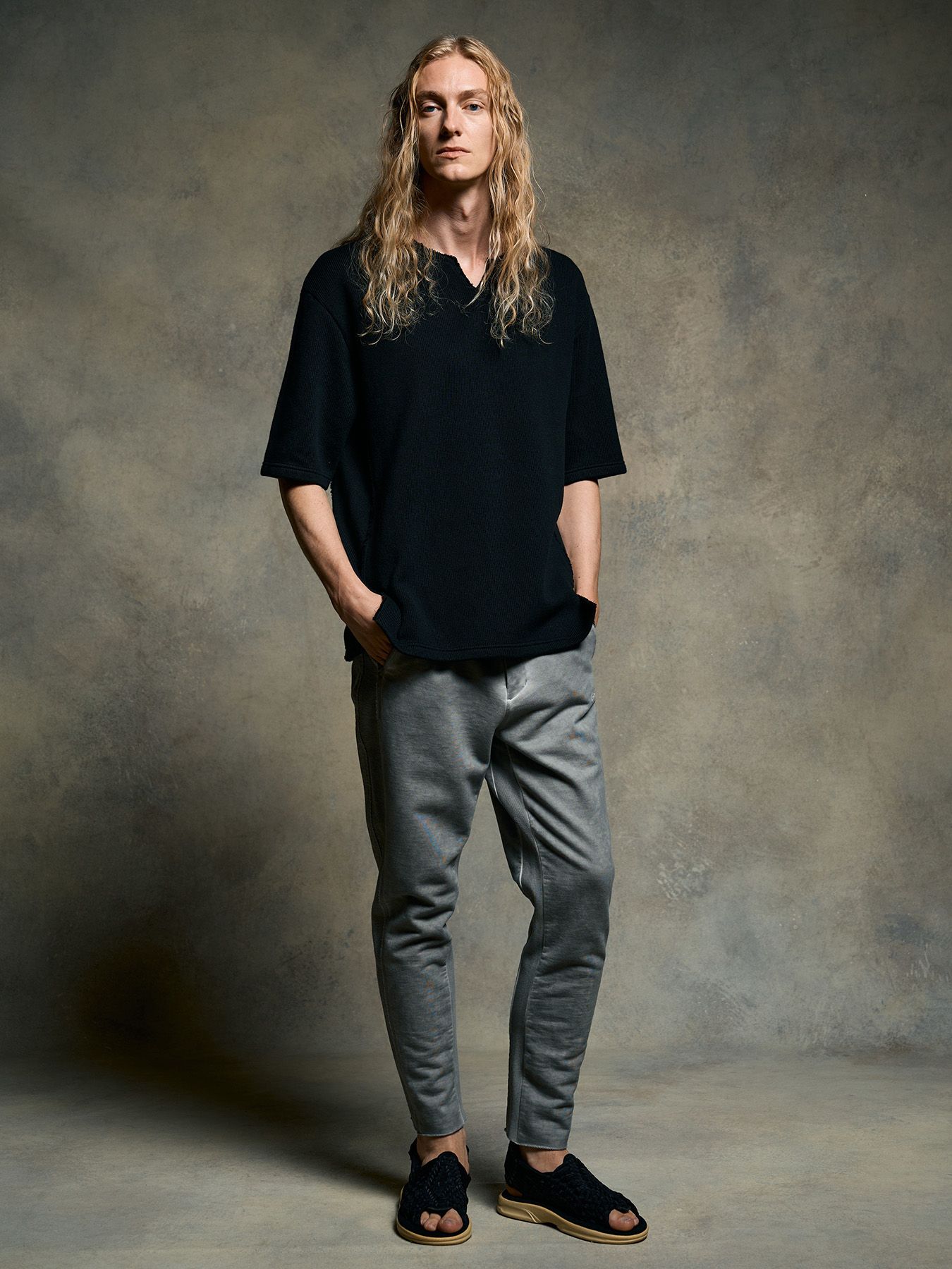 【予約品 9月23日(火) 締切】cut-off sweat pants / カットオフ スウェットパンツ / ライトグレー