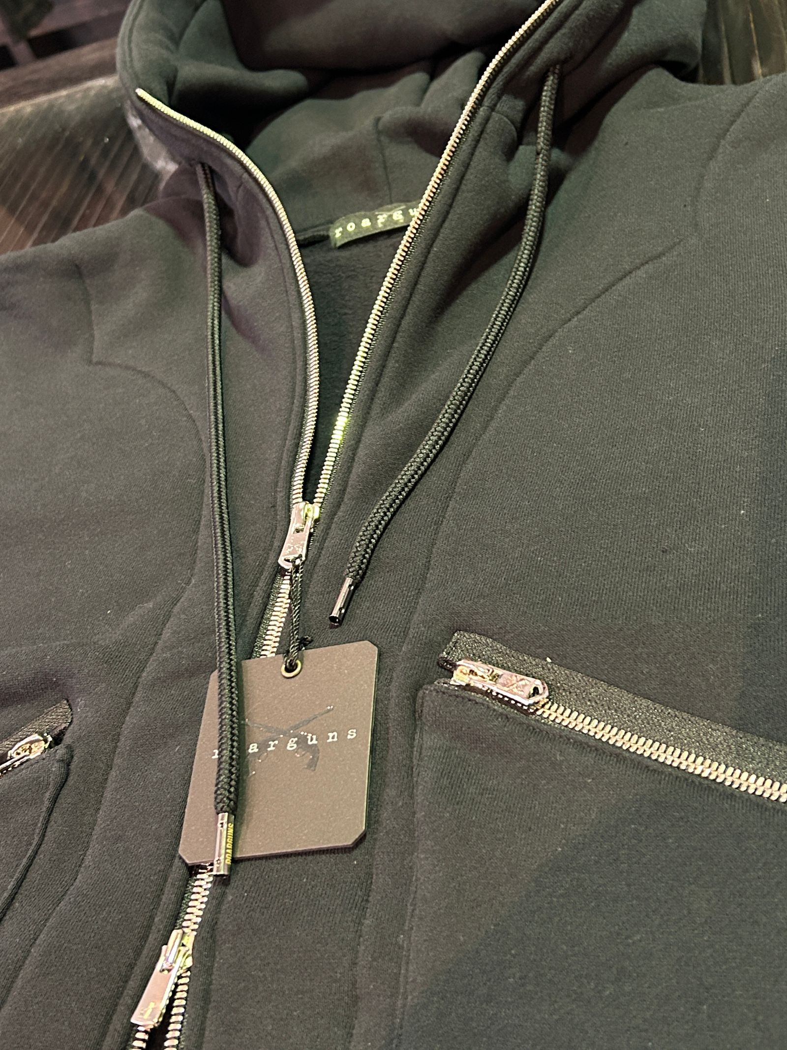 SWEAT HOODIE FLOCKY / スウェット フーディ フロッキープリント / ブラック