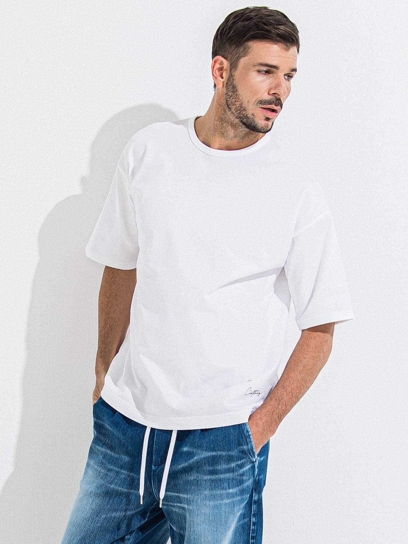 【予約品 】YOAKE PHOTO OVER TEE /  フォトオーバーサイズTシャツ / ホワイト
