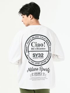 CIRCLE LOGO BACK PRINT L/S TEE / サークルロゴ バックプリント 長袖Tシャツ / ホワイト 【SY32 by SWEET YEARS】
