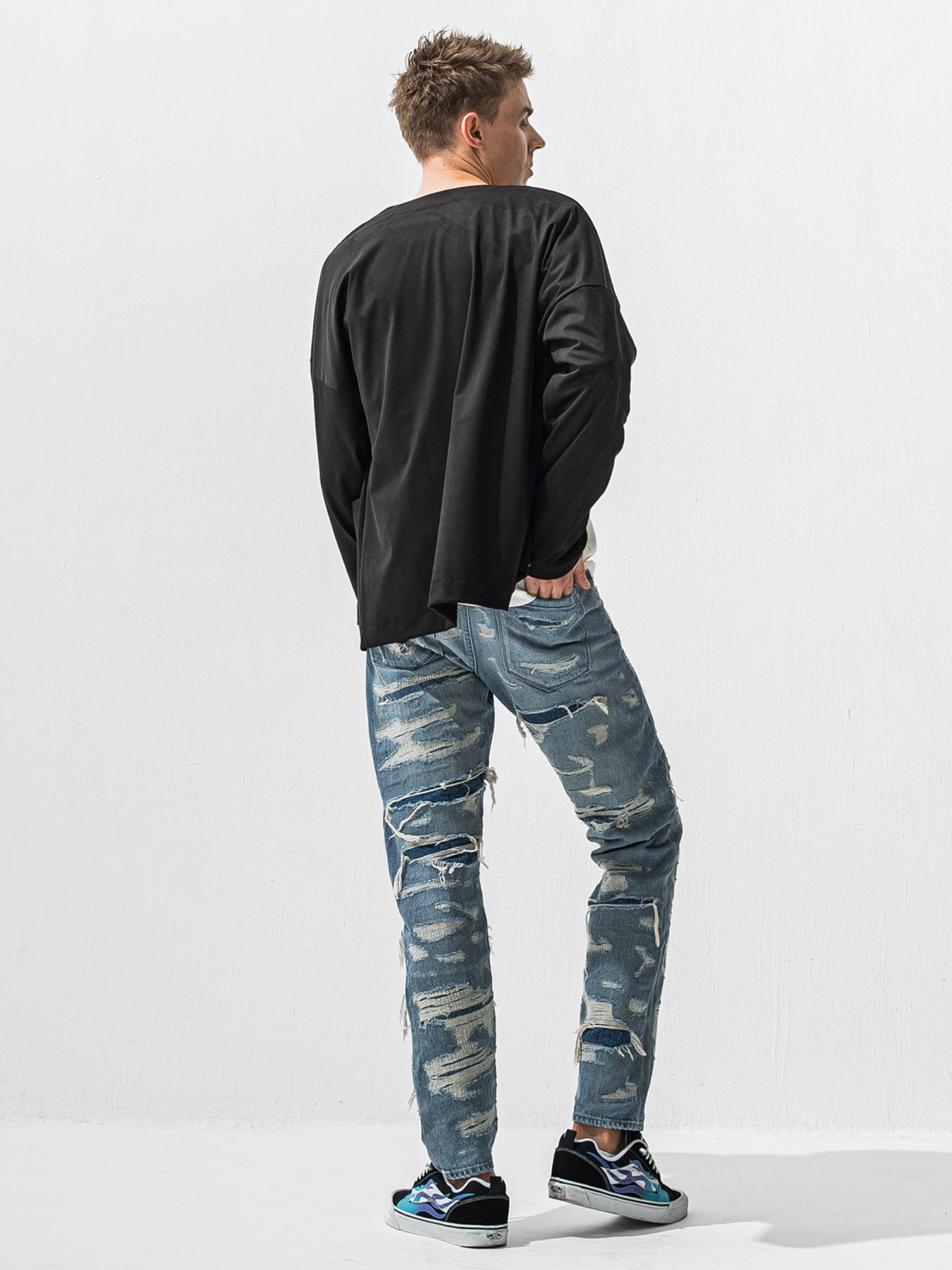 【予約品 9月6日(日) 締切】SUEDE CARDIGAN / スウェードカーディガン / ブラック