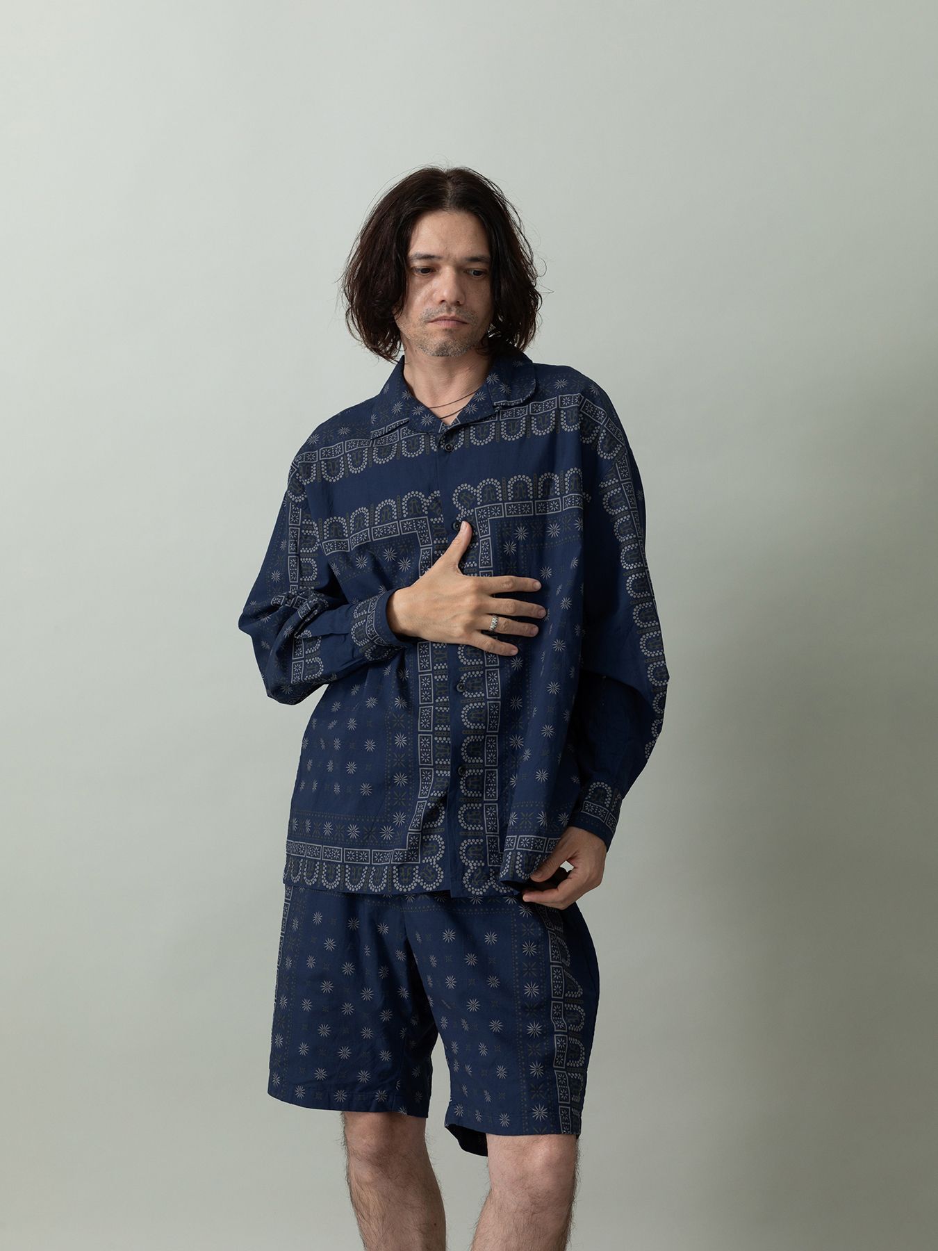 【予約品 2月1日(日) 締切】VINTAGEBANDANA SHORTS / ヴィンテージバンダナ柄 ショーツ / ネイビー