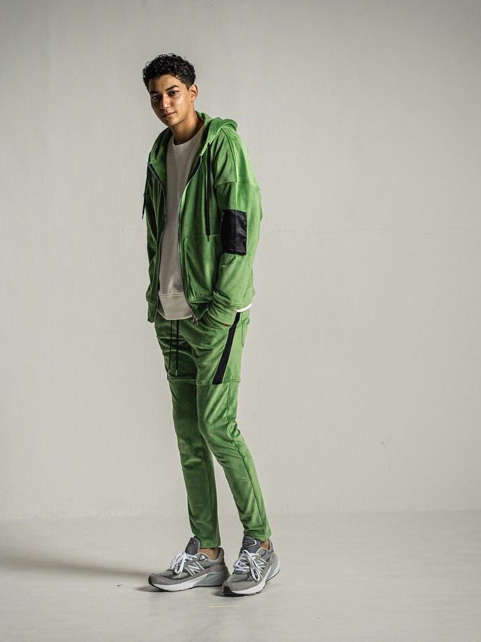 《予約9月1日18時締め》 velours TYLER PANTS  / 真冬仕様タイラーパンツ / グリーン