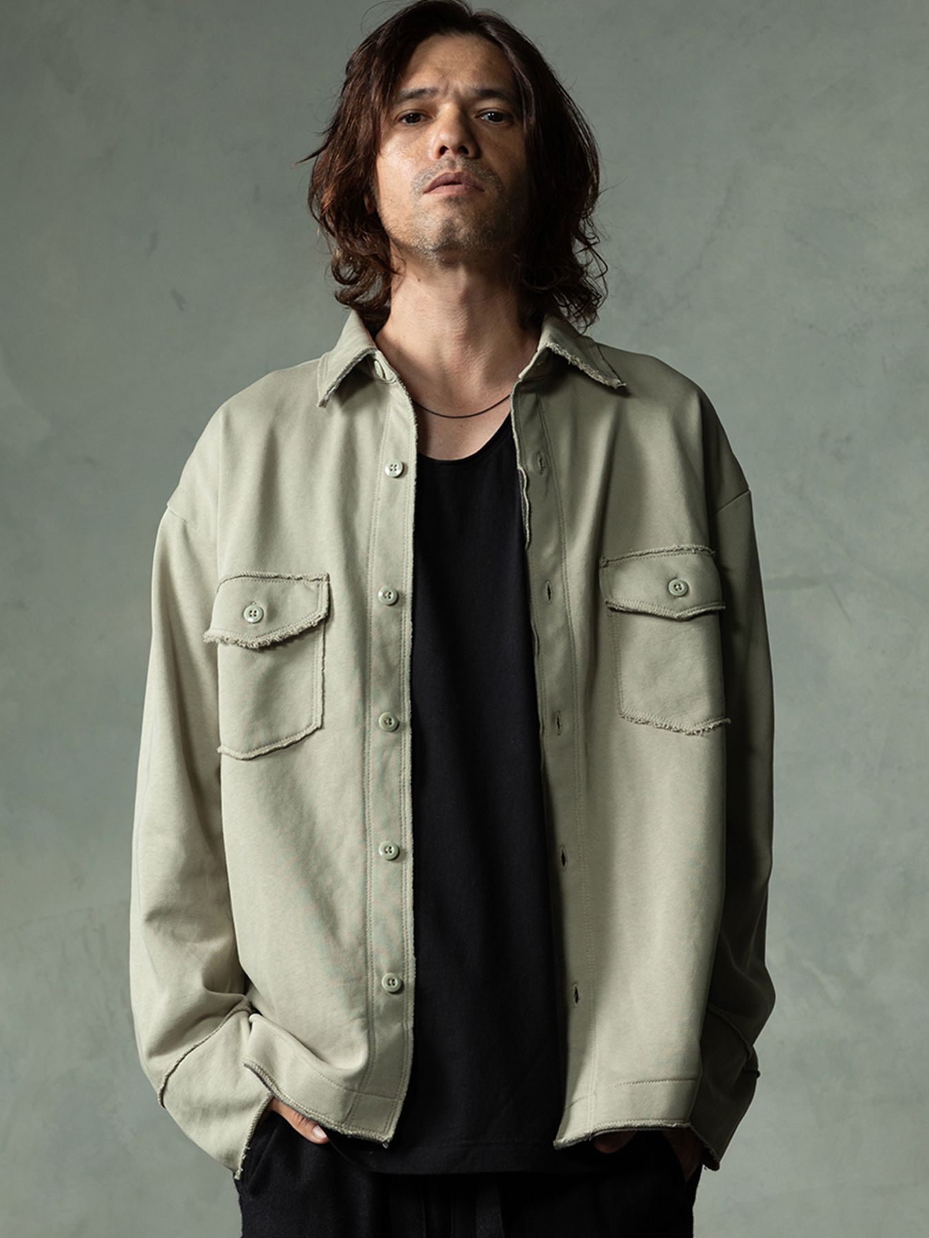 【予約品 7月5日(日) 締切】SWEAT OVERSHIRTS / スウェットオーバーサイズシャツ / グレー