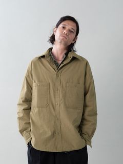 【予約品 5月6日(水) 締切】FLIPPADDING-SHIRTS / リバーシブルシャツ / オリーブ×オリーブ