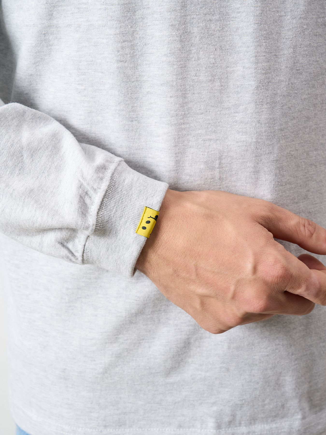 【予約品 5月8日(木) AM10時 締切】 5.6ozコットン天竺 スターグラムハート＆シークインLS Tシャツ / アッシュ