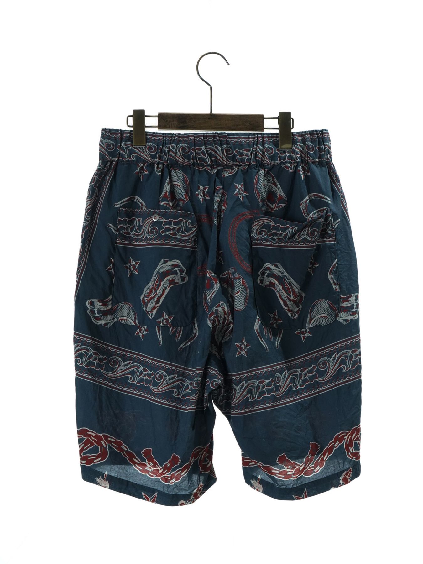 【予約品 11月23日(日) 締切】WESTERNBANDANA SHORTS / バンダナプリント ショーツ / NAVY