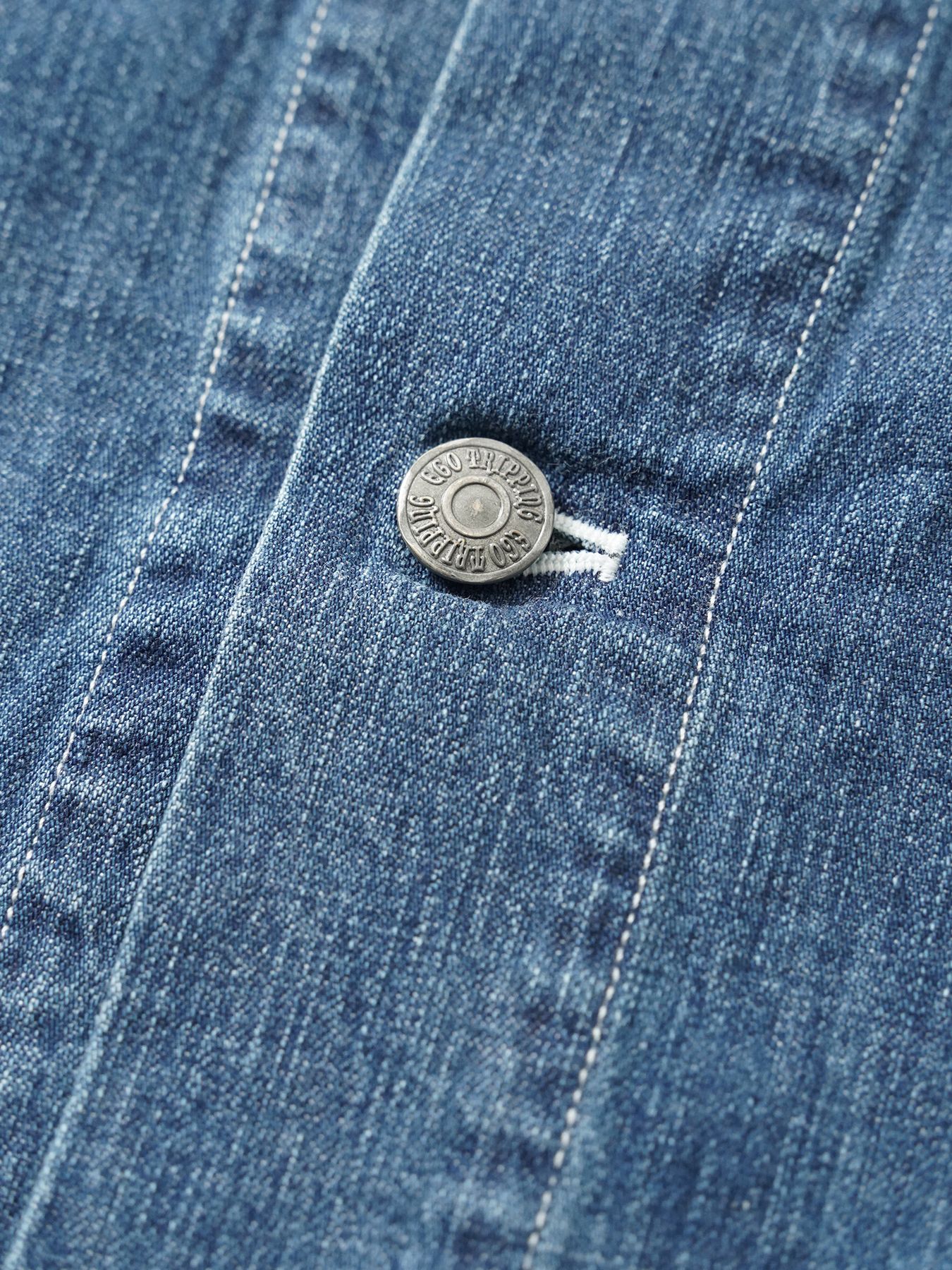 【予約品 5月27日(水) 締切】BOURGERON-DENIMJACKET aged / エイジド加工 ライトオンスデニム シャツジャケット / インディゴ