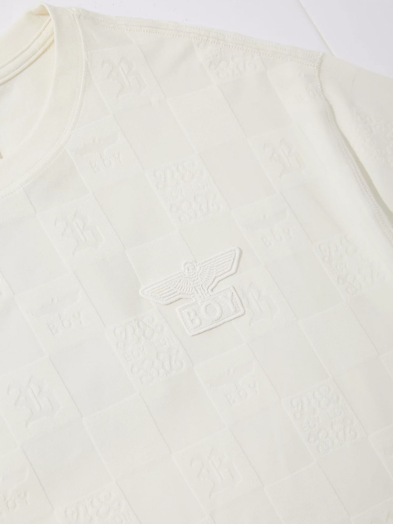 JACQUARD TEE / ジャガードTシャツ / ホワイト