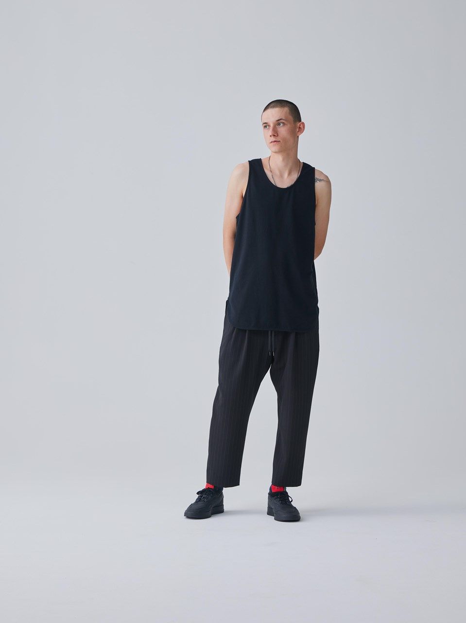 《予約品.先着限り》 LAYERED LONG T/T  / タンクトップ / ブラック  【Iroquois.イロコイ】 2024年3月中旬~入荷予定