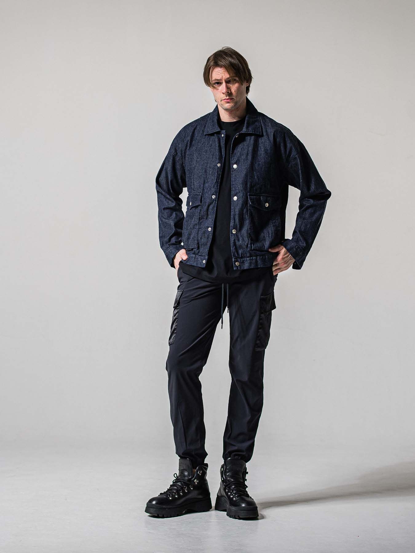 【予約品 11月16日(日) 締切】LDENIM AG FLIGHT JK / ライトデニム ミリタリージャケット / インディゴワンウォッシュ