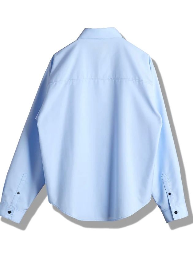 共生地ネクタイ付シャツ サックス  【NOID.】