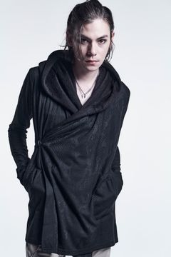 《予約品》 WrapHoodieCardigane PythonJQD-Jersey / Black 【kiryuyrik】 7月入荷予定