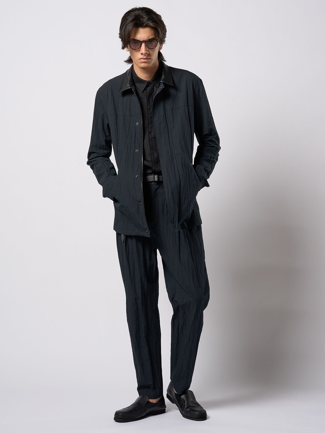 【予約品 9月23日(火) 締切】combination slip-on shoes / コンビネーション スリッポンシューズ / ブラック