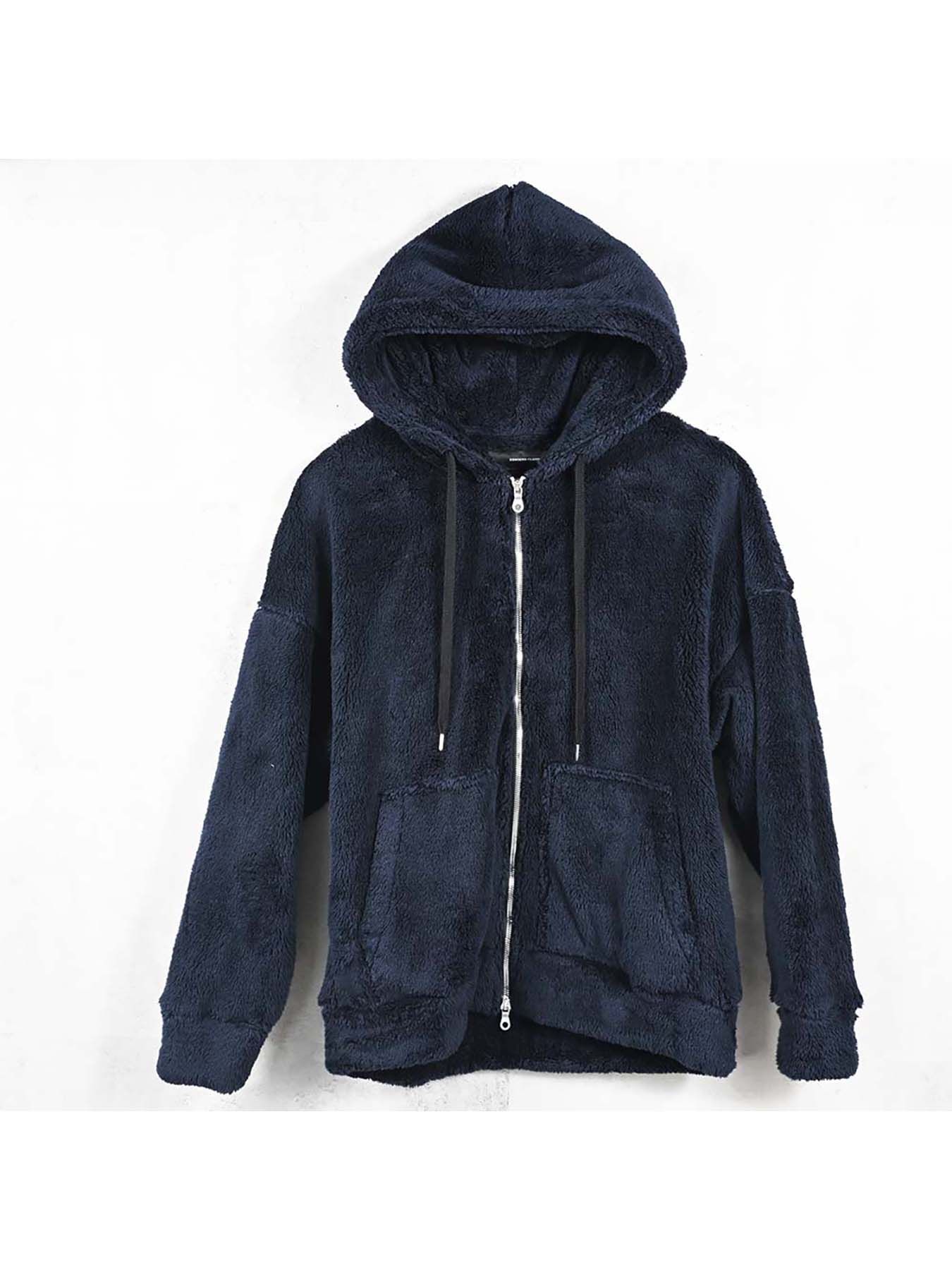 【予約品 】BOA ZIP LOOSE HOODIE / ボア ジップ ルーズフーディ / ネイビー