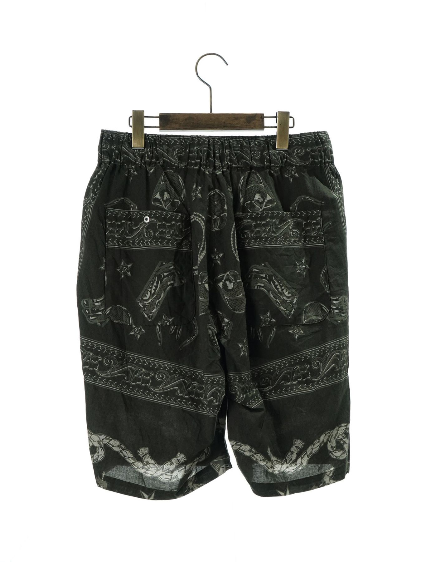 【予約品 11月23日(日) 締切】WESTERNBANDANA SHORTS / バンダナプリント ショーツ / CHARCOAL