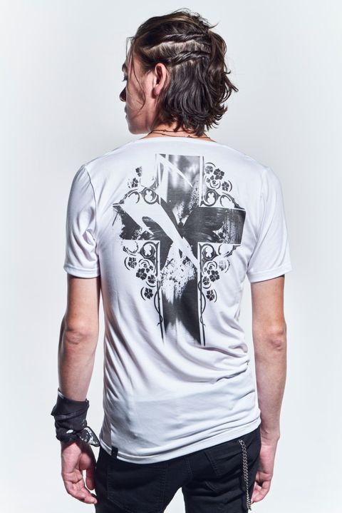 《予約品》 V-Neck T-Shirts Tシャツ BEA TENJIKU / White 【kiryuyrik】 1月入荷予定