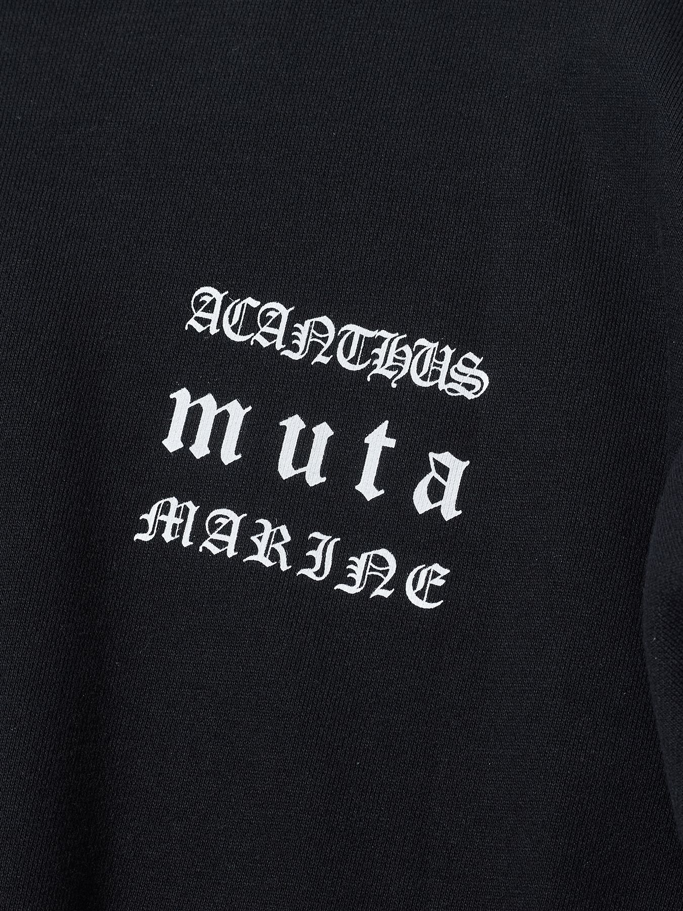 【予約品 10月9日(木) 締切】muta Old Logo Crewneck / スウェット / ブラック【Acanthus × muta MARINE】