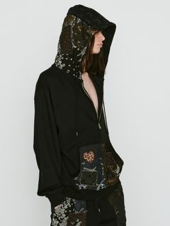 【予約品 8月10日(日) 締切 】PATCH WORK HOODIE / パッチワーク フーディー / ブラック