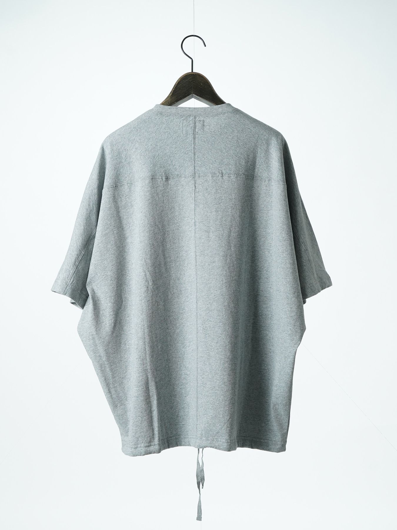 【予約品 2月1日(日) 締切】KITE TEE frocky / フロッキープリント ニットT / 杢グレー