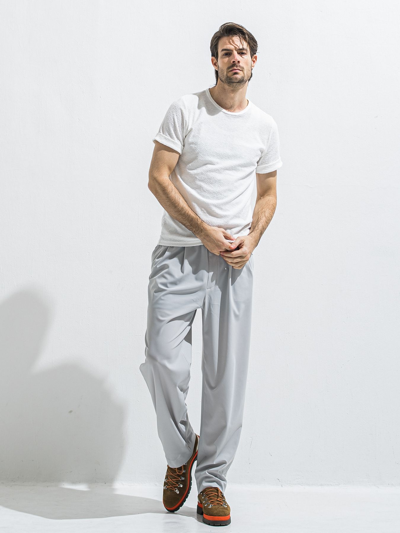 【予約品 2月15日(日) 18:00 締切】PILE ROLL UP TEE / パイルロールアップTシャツ / ホワイト