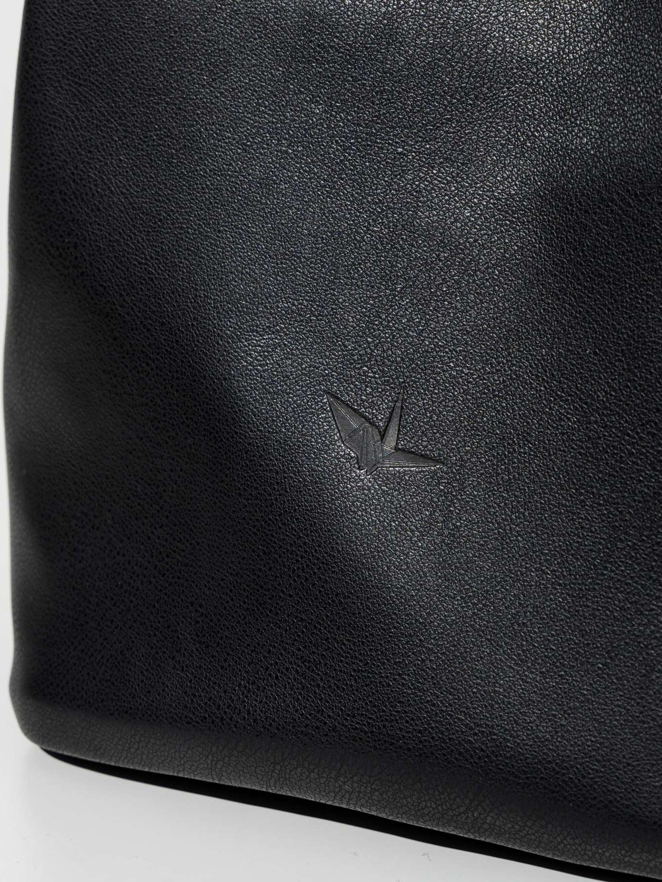 PU LEATHER MINIMALIST KINCHAKU / シンセティックレザーミニバック / ブラック