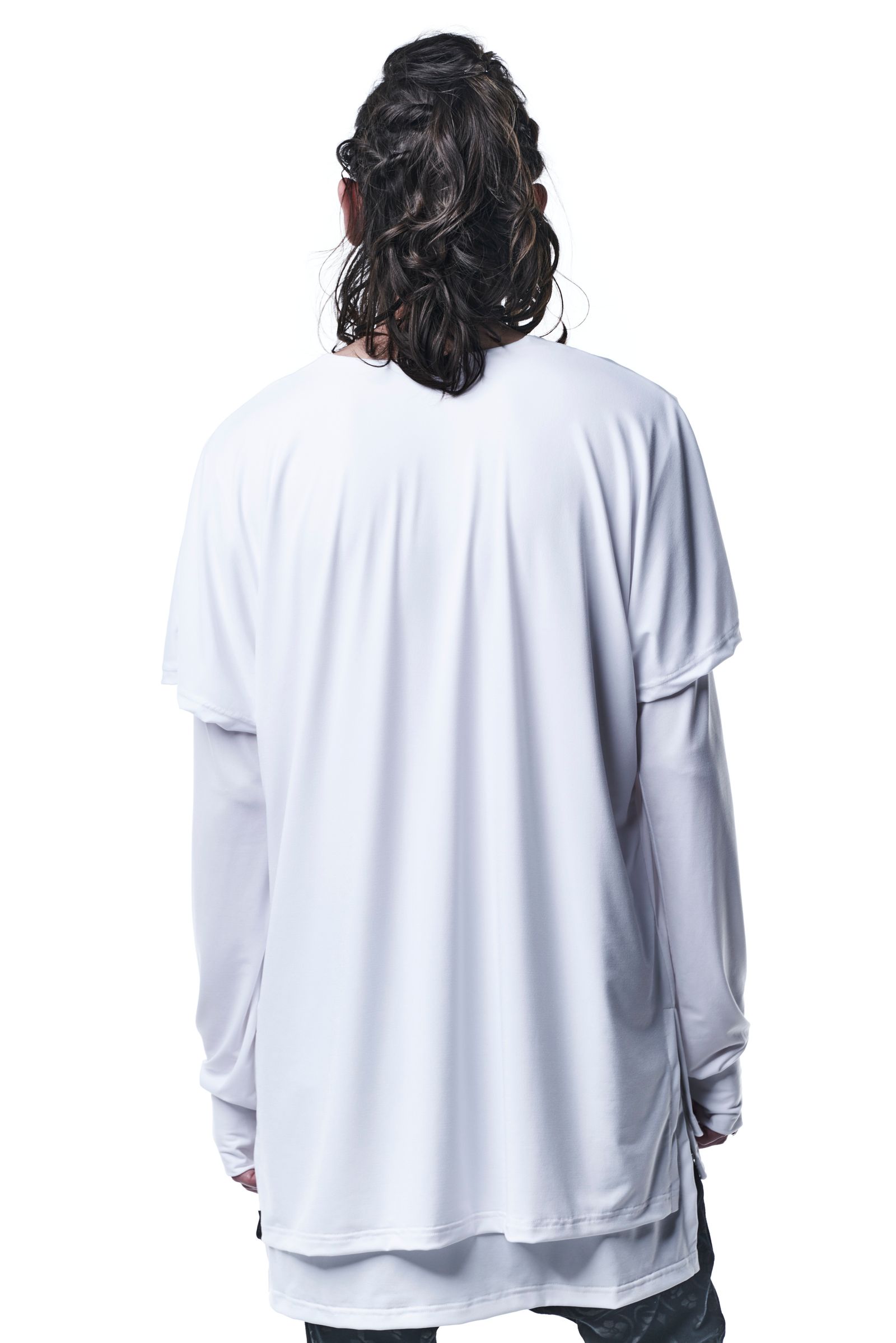 《予約品》 LayerdLongSleevesV-T-Shirts Tシャツ BEATENJIKU / White&White 【kiryuyrik】 7月入荷予定