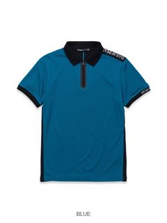 LASER ZIP UP POLO / ブルー