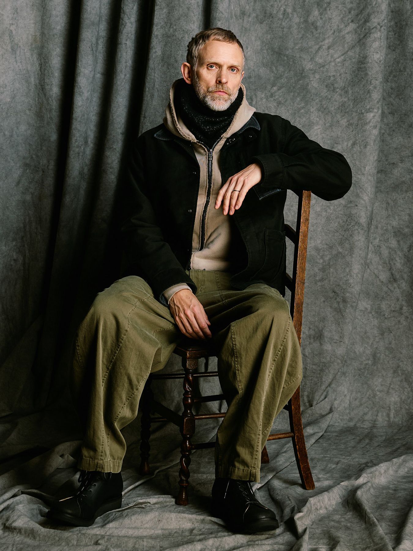 【予約品 4月19日(日) 18時締切】fancy yarn knit snood / ニットスヌード / ブラック