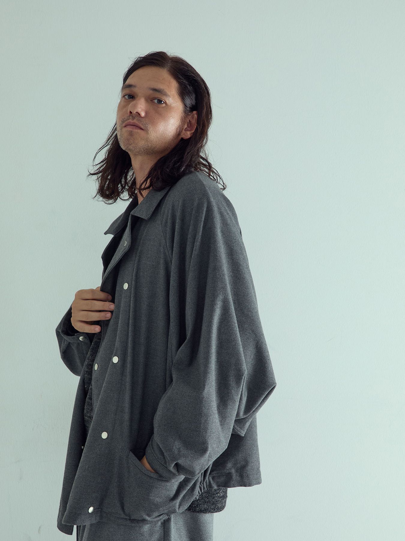 【予約品 】FRENCHDOLMA / ドルマンスリーブ ブルゾン / 杢グレー