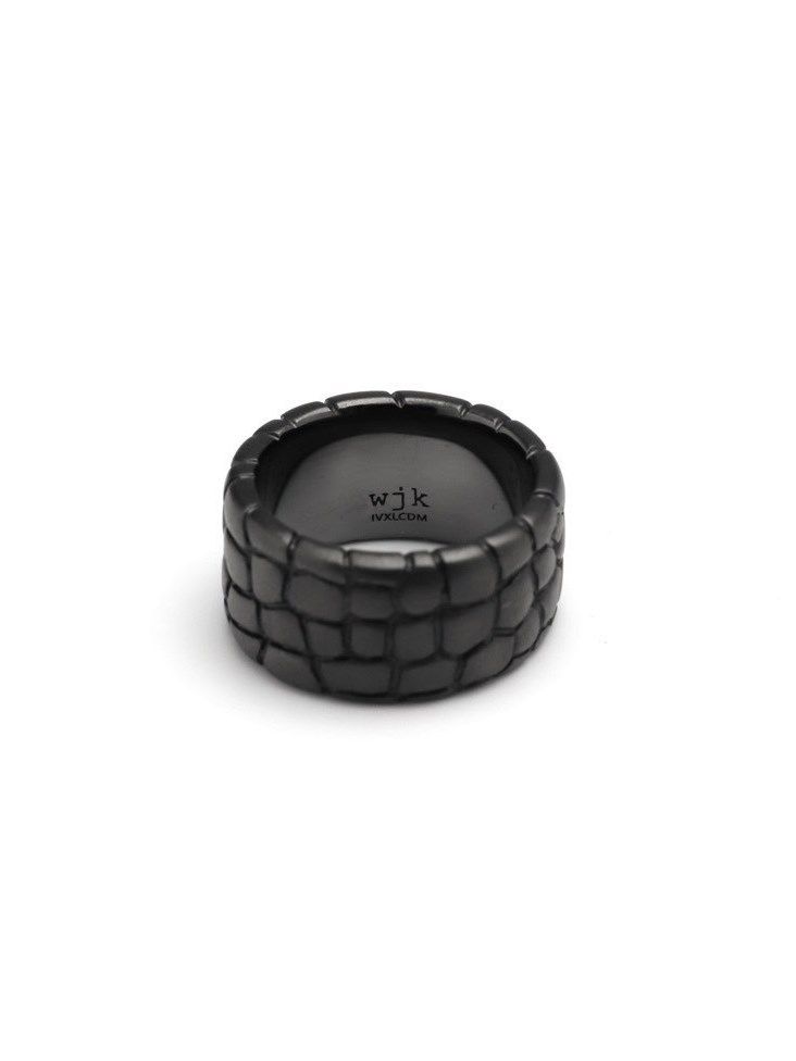 【予約品】 IVXLCDM ×wjk  croco pattern pinky ring / リング / ブラックコーティング