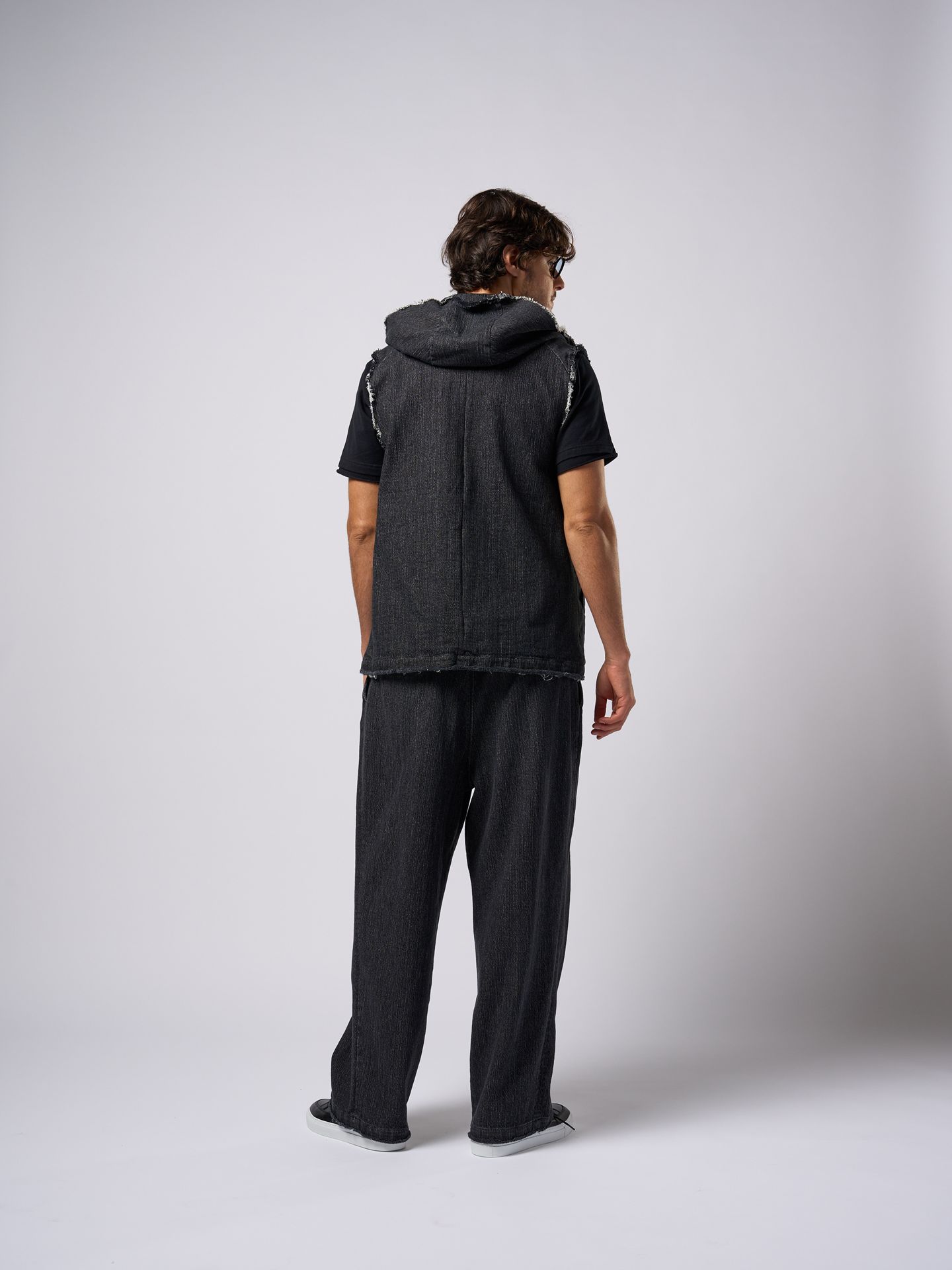 riders wrap vest / ライダースベスト / usedブラック