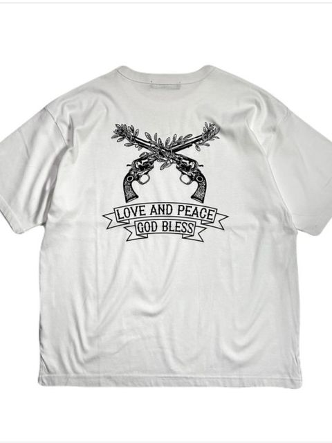 OLIVE TREE CROSSGUN T-SHIRT / WHITE / roarguns