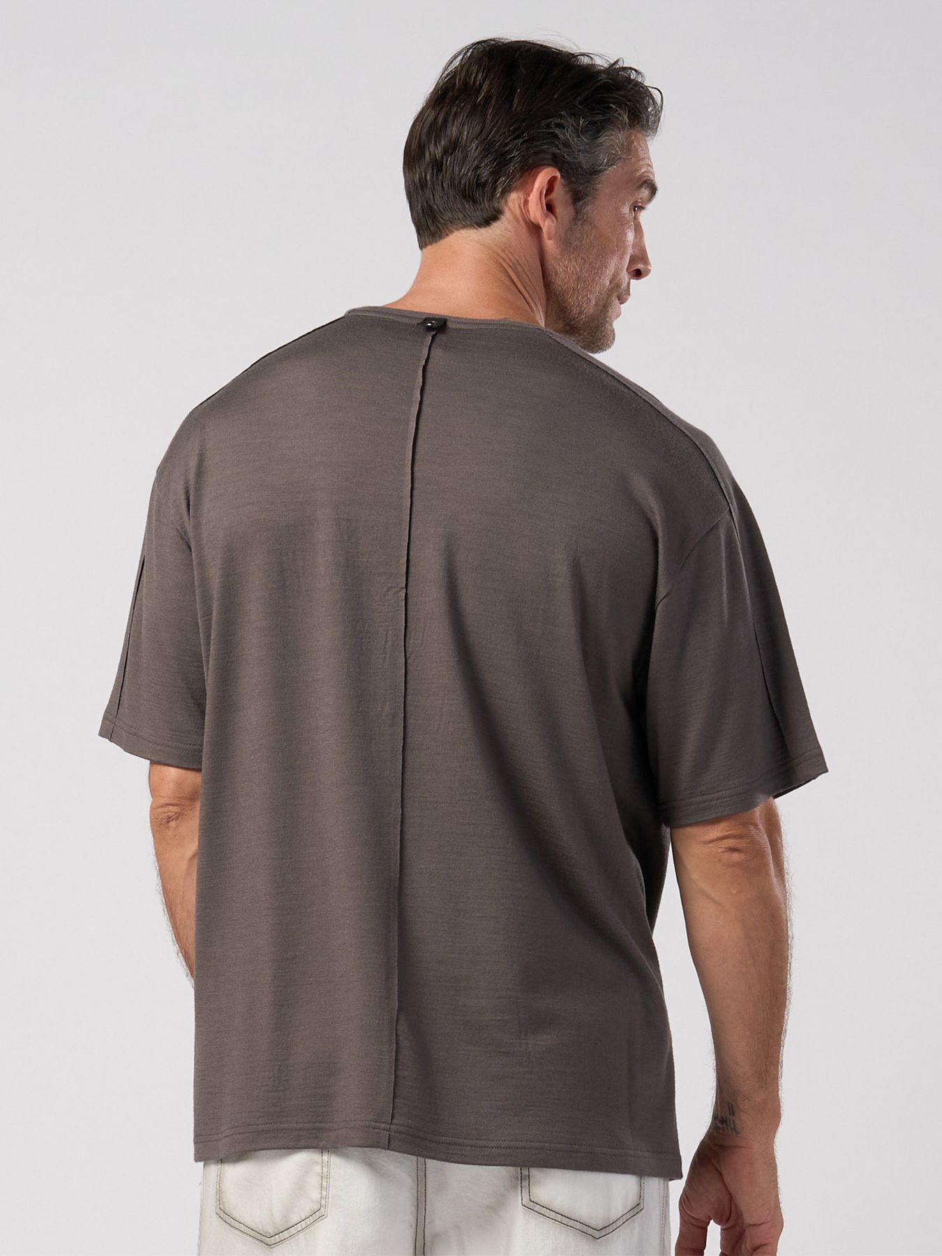 【予約品】super100's wool jersey S/S / Super100'sウール ハイゲージシングルジャージー ショートスリーブカットソー / スチールグレー
