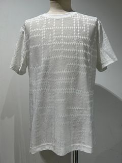 RANDOM HOUNDSTOOTH JACQUARD T-SHIRT / ホワイト